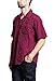 G-Style USA Men's Short Sleeve Cuban Guayabera Shirt 2000-1 - Burgundy - X-Large