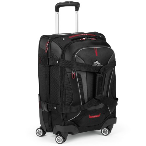 High Sierra AT7 Softside Luggage with Spinner Wheels, Black, CarryOn