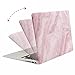 MOSISO MacBook Air 13 inch Case (A1369 & A1466, Older Version 2010-2017 Release), Plastic Pattern Hard Case&Keyboard Cover&Screen Protector Only Compatible with MacBook Air 13, White Pink Marble