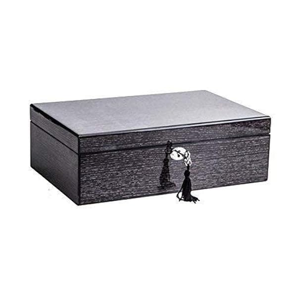 Xwyssh主催 ロック木製の宝石箱ヨーロッパのプリンセスジュエリー収納ボックスブラック塗装ピアノ