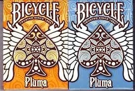 Bicycle 2 Deck Orange and Blue Pluma Playing Cards w/ Calculator by US Playing Card Company