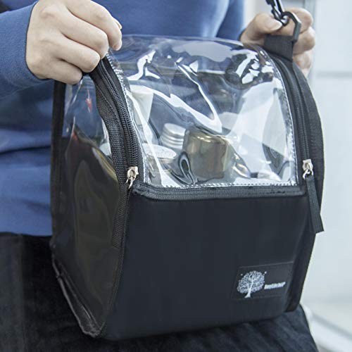 Portable Multipurpose Clear Bag Makeup Cosmetic Case Organizer Travel Makeup Box PVC Dust-Free Storage Bag With Adjustable Shoulder Strap And Dividers For Makeup Brushers Toiletry Accessories (Black) 8 Portable Multipurpose Clear Bag Makeup Cosmetic Case Organizer Travel Makeup Box PVC Dust-Free Storage Bag With Adjustable Shoulder Strap And Dividers For Makeup Brushers Toiletry Accessories (Black)