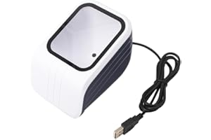 R45 White Bode Scanner Compact USB CMOS Reader for Windows/Android/, MultiCode Support (Code128, QR, EAN13) with LED Light & 