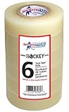 Clear Hockey Tape. Poly Sock Tape. Easy Stretch, Easy Rip. 6 Pack. SportsTape - Made in North America for Hockey.