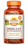 Sundown Naturals Triple Omega 3-6-9, 200 Softgels