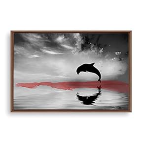 Framed Canvas Wall Art Black and White Scenery Canvas Prints Home Artwork Decoration for Living Room,Bedroom - 16x24 inches