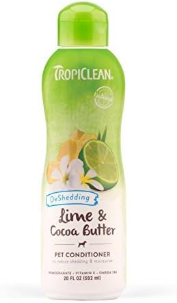 TropiClean Lime &amp; Cocoa Butter Deshedding Conditioner for Pets, 20oz
