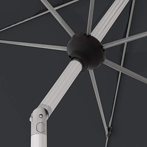 doppler Aluminium Sonnenschirm SL-AZ 330 - Knickbarer Sonnenschutz für Balkon oder Terrasse - ca. 330 cm - Anthrazit – Bild 8