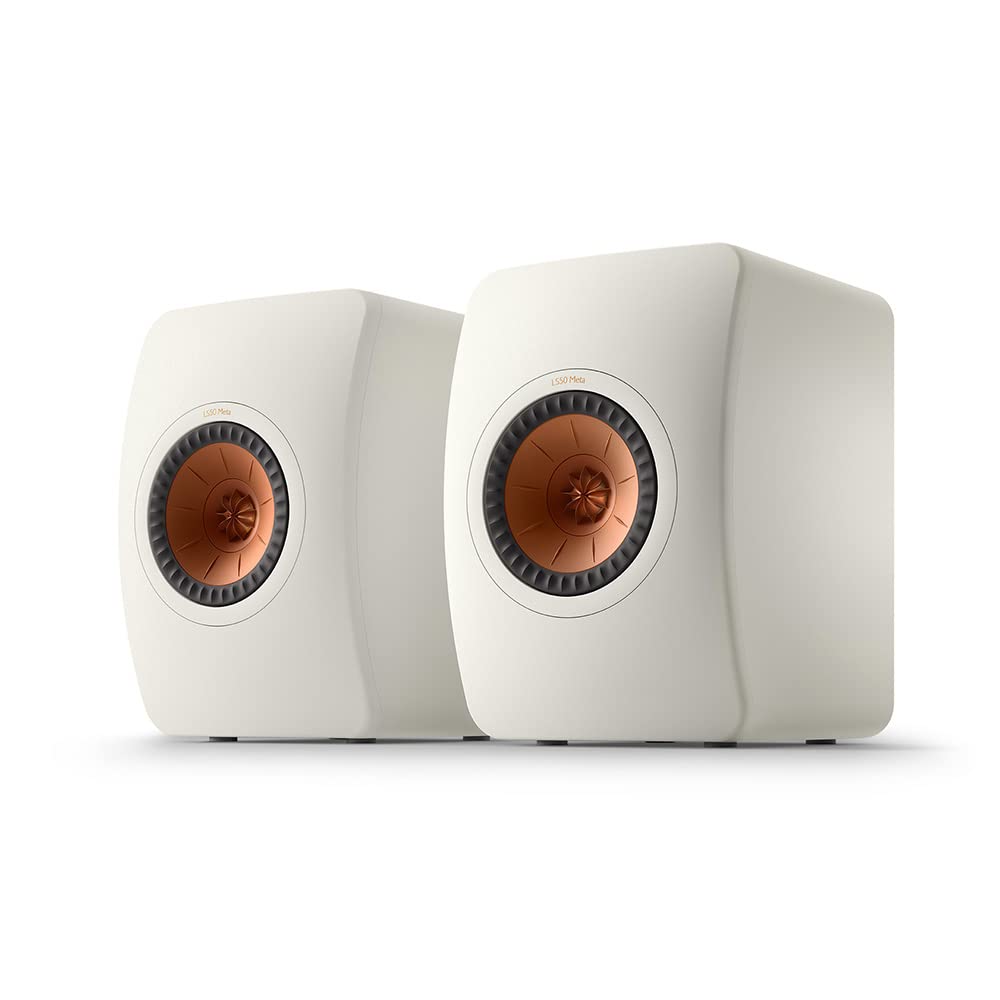 KEF LS50 Meta - Bookshelf Speaker (Mineral White) | HiFi | Home Theatre | 40-100 Watts