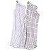 Ely's & Co Wearable Blanket Baby Sleep Bag 2 Pack I Grey Grid (3-6 Months)