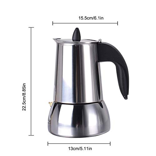 Nrkin Moka Express Espressokocher, Kaffeemaschine Aluminium, Espresso Maker, Camping Kaffeekocher, 450ml – Bild 8