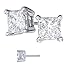 Body Fashion Surgical Steel Choice of 6 Sizes Square Basket Set Crystal Diamond Unisex Mens Stud Earrings