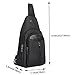 MOSISO Sling Backpack with USB Charging Port, Polyester Travel Daypack Durable Chest Shoulder Unbalance Gym Fanny Crossbody Sack Satchel Outdoor Hiking Bag for Men Women Girls Boys, Black