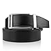 Leather Belt Men’s Ratchet Belt Genuine Belt 1.3” Wide No Hole Leather Dress Black Belt … (Black A, Waist: 36-40)
