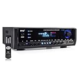 Pyle PT390BTU Bluetooth Digital Home Theater Stereo Receiver, Aux Input, MP3/USB/SD Readers, AM/FM Radio, 300 Watt