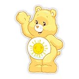 Walls 360 Peel & Stick Fabric Wall Decals: Care Bears Funshine Bear Wave (8.5 in x 12 in)