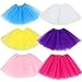 kilofly 6pc Girls Ballet Tutu Kids Birthday Princess Party Favor Dress Skirt Set Multicolored