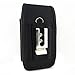 Vertical Heavy Duty Rugged Canvas Belt Clip Case Cover Pouch Holster for Apple iPhone 4 & iPhone 4S Fits with Hard Case, Silicone Case, Jel Case, etc