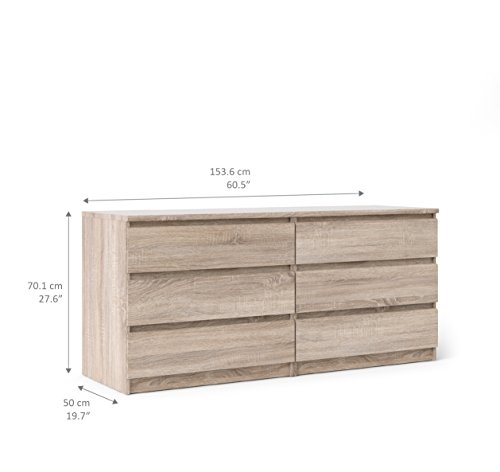 Amazon Com Tvilum Scottsdale 6 Drawer Double Dresser Truffle
