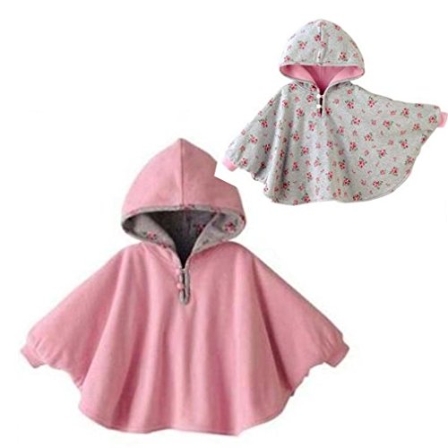 Buy Baby Kids Toddler Doubleside Wear Hooded Cape Cloak Poncho Hoodie