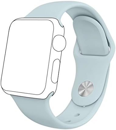 Band for Apple Watch 42mm,QIFIT Third Party Fine Soft Silicone Sport Wrist Strap Bracelet Replacement Band for Apple Watch Series 2, Series 1, Sport, Edition,42mm,M/L,Turquoise (2Pcs)