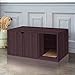 WAY BASICS Cat Litter Box Enclosure Hidden Furniture (Scratch Pad Included)