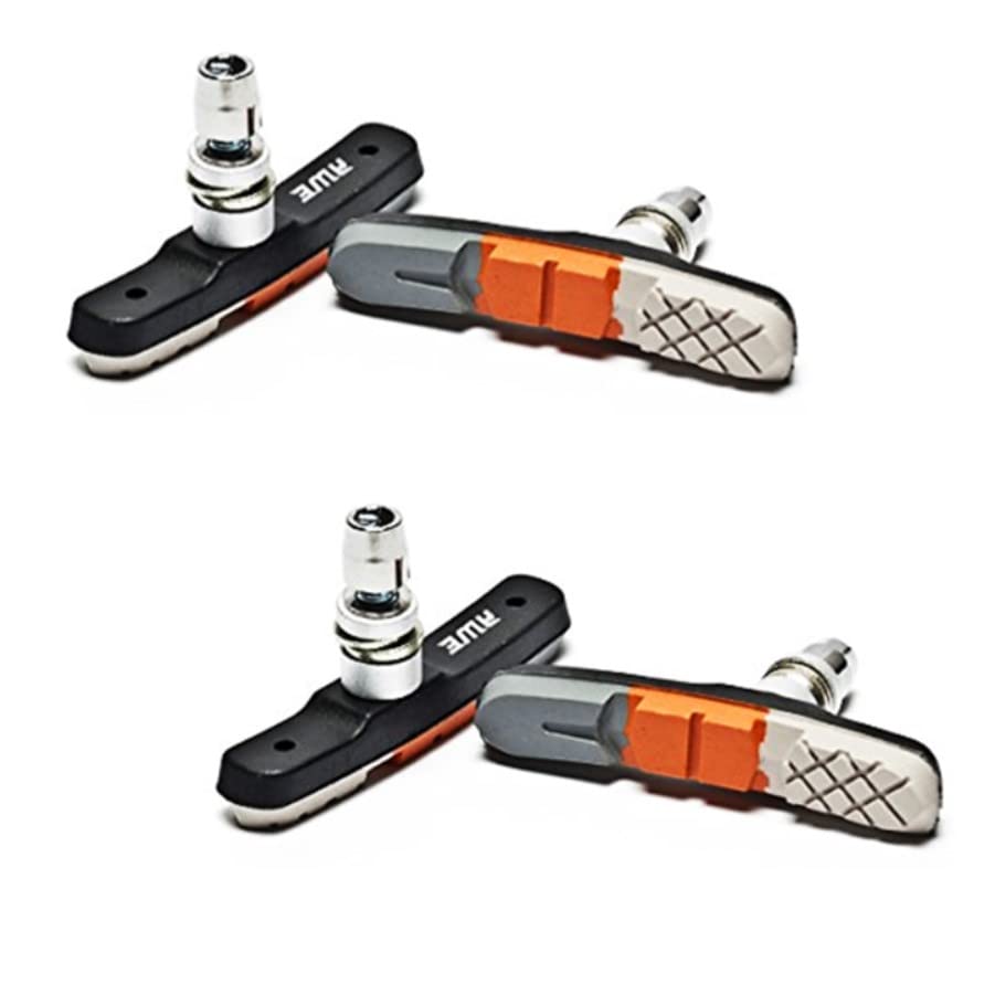 AWE X 2 Pairs Triple Contour V Brake Pads Grey/Orange/White 72mm