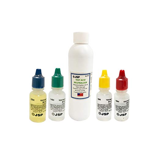 4 PC Gold Testing Acid Solutions Plus Test Acid Neutralizer - Fresh