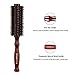 Mokale Natural Boar Bristle Round Comb Hair Brush with Ergonomic Natural Wood Handle,2.2 Inch,Styling Essentials for Hair Drying, Styling, Curling