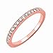 IGI Certified 14k Rose Gold Wedding Diamond Band Ring (1/4 Carat)