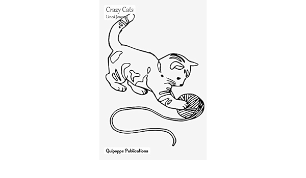 Crazy Cats Lined Journal: Medium College Ruled Notebook With Cat 