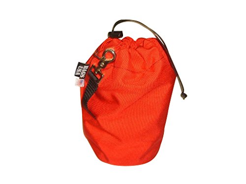 Rope Bag,Rescue Throw Rope Bag,Cordura Drop Bag Holds up to 65' Made in USA. (Red)