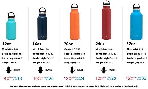 Simple Modern 20 Oz Ascent Water Bottle Vacuum Insulated Standard Mouth Leak Proof Cupholder Friendly 18 8 Stainless Steel Orange Swell Flask Double Wall Hydro Travel Mug Autumn Water