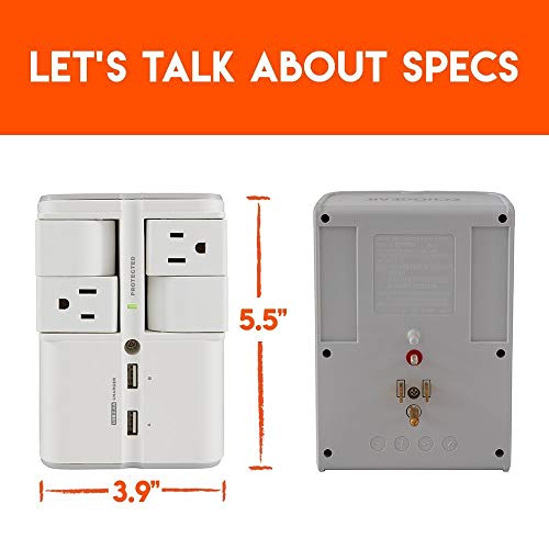 6 ECHOGEAR+Wall+Protector+Pivoting+Outlets