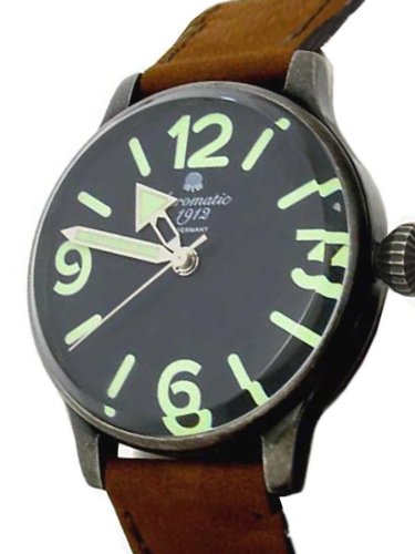 Aeromatic 1912 Retro Styled Panzer Quartz Watch, Aged Patina Case A1251 (544726868334)