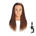 Hairingrid Mannequin Head 20"-22" 100% Human Hair Hairdresser Cosmetology Mannequin Manikin Training Head Hair and Free Clamp Holder (1906LB0414) primary