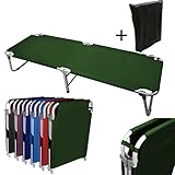 MagshionHunter Green Camping Folding Military Cot Outdoor + Free Storage Bag