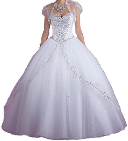 Kaitaijidian Quinceanera Dresses Sweetheart Beaded Formal Party Dress White-2