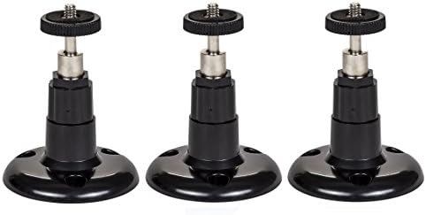 Security Wall Mount - Adjustable Indoor/Outdoor Mount Compatible with Arlo, Arlo Pro, Arlo Pro 2, Arlo Pro 3/Pro4, Arlo Ultra/Ultra2, and Other Compatible Models (3 Pack, Black)