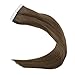 Full Shine 20inch Tape Hair PU Skin Weft Color #8 Ash Brown Tape in Extensions Unprocessed Real Human Hair Skin Weft Tape in Hair