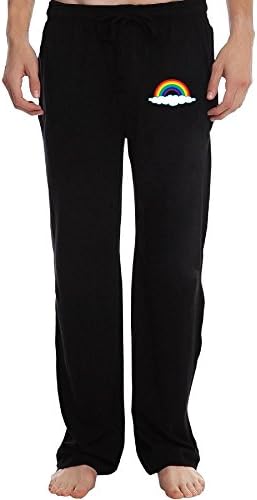 SOLONL Rainbow Men's Fashion Comfort Pants L Black