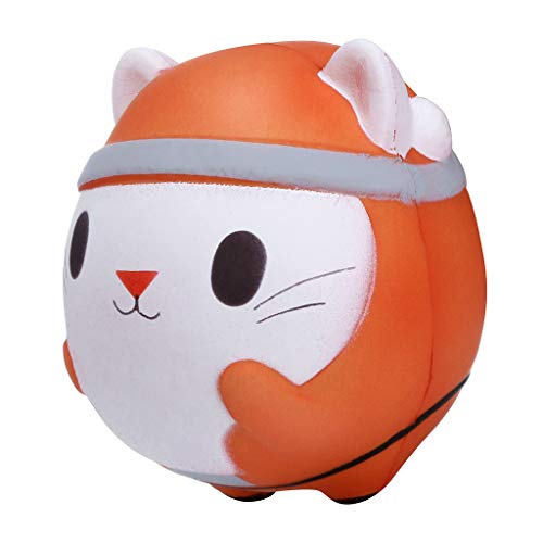 Mikilon Slow Rising Squishy, Color Change by Temperature Cat Squishy Toy, Sweet Scented Vent Charms Toy Cute Kid Toy Hand Toy, Lovely Stress Relief Toy , Decorative Props (Orange) - Thumbnail 2