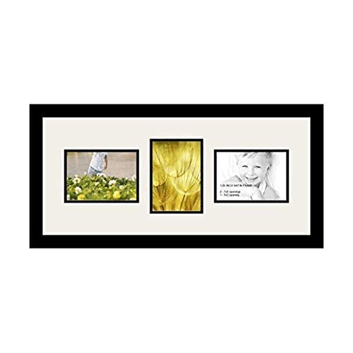ArtToFrames Double-Multimat-213-61/89-FRBW26079 Collage Photo Frame Double Mat with 3-5x7 Openings a
