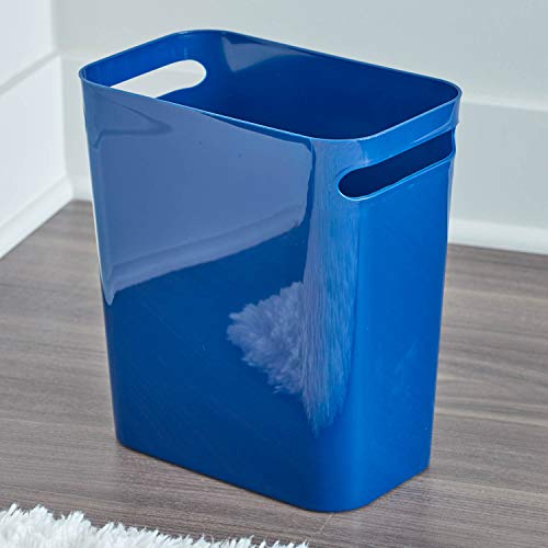 iDesign Una Rectangular Trash Can with Handles, Waste Basket Garbage