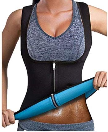 Women Waist Trainer Corset Neoprene Sweat Sauna Vest Zipper Weight Loss Slimming Tummy Control Body Shaper