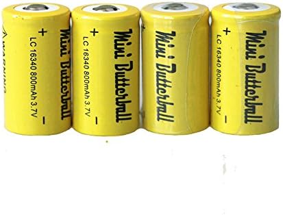 Mini Butterball 4pcs 800mah 3.7V 16340 Rechargeable Battery, Cr123a Battery Rechargeable Li-ion Battery