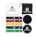 Core Sliders and Resistance Bands, 2 Gliding Discs, 5 Resistance Loop Bands, Strengthen Core, Legs, Glutes, Ab Workout, Portable Gym, Lightweight, Low-Impact