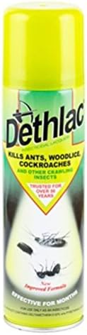 Dethlac Insecticidal Lacquer (250 ml Aerosol, Controls Crawling Insects and Bugs such as Ants, Woodlice and Cockroaches, Remains Active for Months) (3 X Original Packaging)