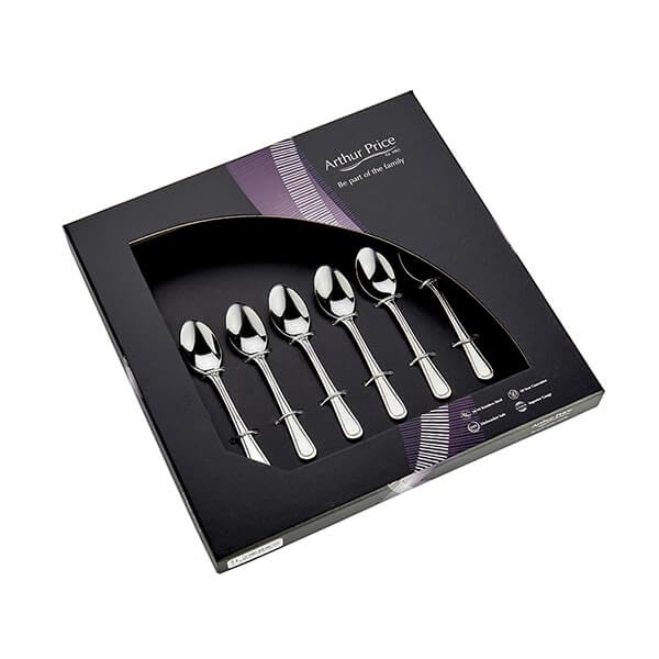 Arthur Price Classic Bead Set of 6 Coffee Spoons