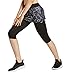 slimour Women Athletic Skirt with Leggings Capri Leggings with Skirt Skirted Leggings Tennis